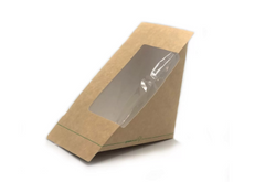 Heat Seal Sandwich Wedge with PLA coating and window 600pc/ctn