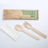 Economy 6" Fork/Spoon/Napkin Cutlery Set 400pc/ctn