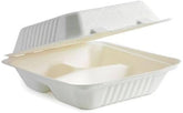 Clamshell Sugarcane 8" 3 Compartments 200pc/ctn (A-SH08-3)