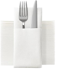 Dinner Napkin GT Quilted Pocket Fold White (1000pcs)