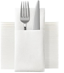 Dinner Napkin GT Quilted Pocket Fold White (1000pcs) (DNQGT-PKT)