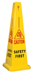Caution Sign Cone. 'Caution Wet Floor'. Height  1.17 metres