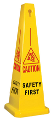Caution Sign Cone. 'Caution Wet Floor'. Height 1.17 metres