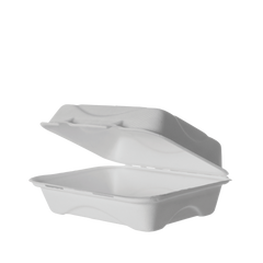 Sugarcane High Top Dinner Box Clamshell 200pc/ctn