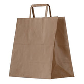 Brown Kraft Bag/flat paper handle/medium 200pc/ctn