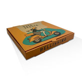 PIZZA BOX BROWN PRINTED 100/BUNDLE