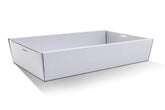 White Corrugated Rectangle Catering Tray Large 50pc/ctn (CTL)