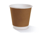 PLA Coated Double wall Cup/Brown Print 90mm 500pc/ctn