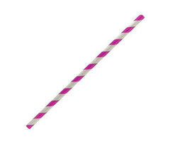 paper straw regular-pink stripe 2500pc/ctn