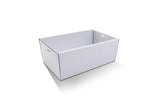 White Corrugated Rectangle Catering Tray Small, 50pc/ctn (CTS)