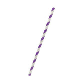 paper straw regular-purple stripe 2500pc/ctn