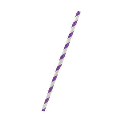 paper straw regular-purple stripe 2500pc/ctn