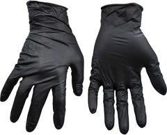 Nitrile Glove Powder Free Black MEDIUM 100