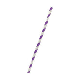 paper straw regular-purple stripe 2500pc/ctn