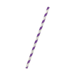 paper straw regular-purple stripe 2500pc/ctn