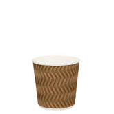 Coffee Cup Fine Ripple 4OZ Brown 1000