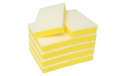Sponge Scourer White / Yellow (10 PACK)