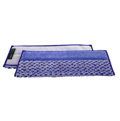 Touchpoint Silver Microfibre Scrub & Clean mop Refill 30cm Blue/blue spots