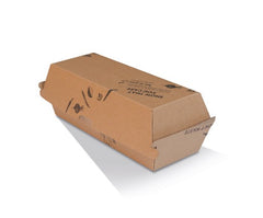 Hot Dog Box / Brown Corrugated Kraft / Print (CB4)