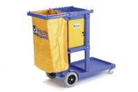 Janitors Cart Dark Blue with Lid