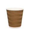 Coffee Cup Fine Ripple 4OZ Brown 1000