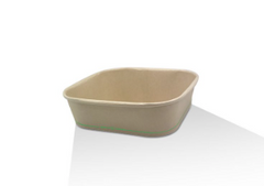 PBS Coated Bamboo Paper Square Container 300pc/ctn  (KSC750)