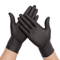 Nitrile Glove Black H/D Powder Free 100