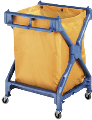 Oates Janitors Scissor Waste Trolley Plastic With Bag 64x64x95