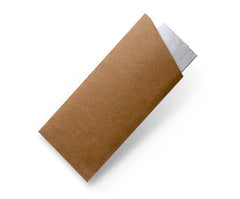 Kraft Cutlery Pouch with white Napkin 1000pc/ctn (CPN)