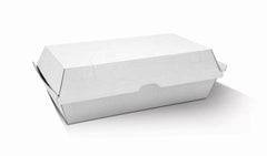 Snack Box - Large / White Corrugated / Plain 200pc/ctn  (WCB8)