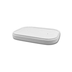 PLA Coated White Rectangular Container Lid- Fit 500-1000ml 300pc/ctn  (WRCL)