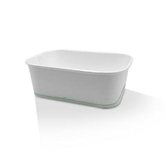 PLA Coated White Rectangular Container 750ml 300pc/ctn  (WRC750)