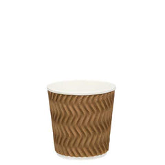 Coffee Cup Fine Ripple 4OZ Brown 1000